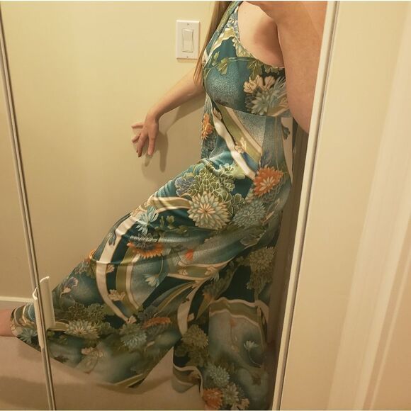 70s Hawaiian halter palazzo jumpsuit - Picture 10 of 10